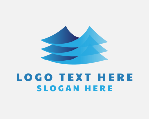 3D Paper Layer Business Logo