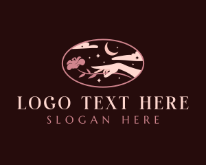 Hand - Elegant Hand Floral logo design