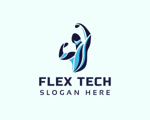 Flex - Body Builder Flex logo design