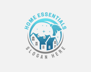 Household - House Cleaning Broom logo design