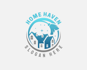 Household - House Cleaning Broom logo design