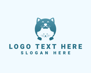 Kitten - Cat Dog Grooming logo design