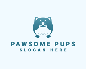 Cat Dog Grooming logo design