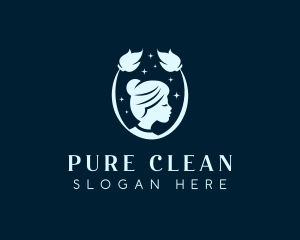 Maid Mop Cleaning logo design