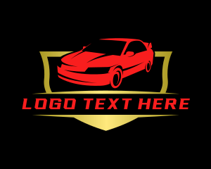 Emblem - Motorsports Car Shield logo design