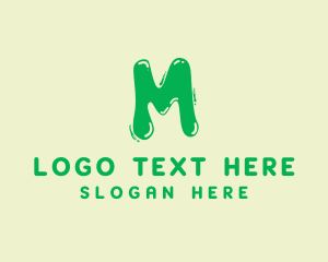 Energy Drink - Liquid Soda Letter M logo design