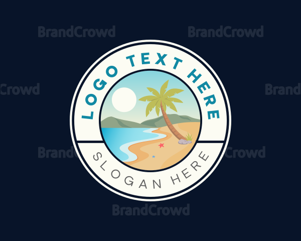 Summer Tropical Beach Logo