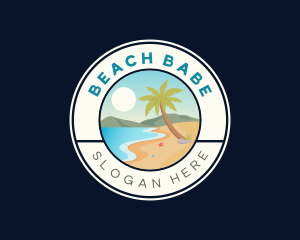 Summer Tropical Beach logo design