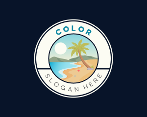 Island - Summer Tropical Beach logo design