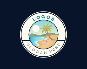 Island - Summer Tropical Beach logo design