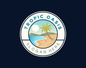 Summer Tropical Beach logo design