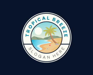 Caribbean - Summer Tropical Beach logo design