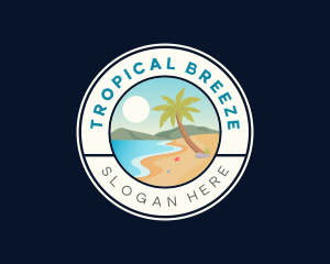 Summer Tropical Beach logo design