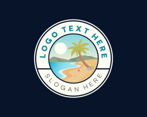Cancun - Summer Tropical Beach logo design