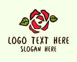 Flower Shop - Rose Petals Garden logo design