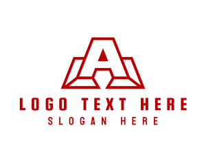 Construction - Modern Technology Letter A logo design