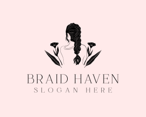 Hair Woman Braid logo design