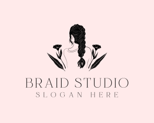 Braid - Hair Woman Braid logo design