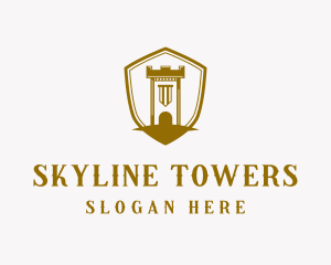 Castle Tower Shield logo design