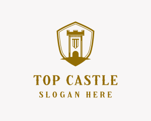 Castle Tower Shield logo design