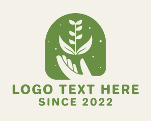 Plantation - Garden Plant Hand logo design