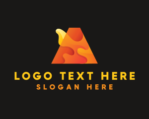 Orange Orange - Orange Letter A Flame logo design