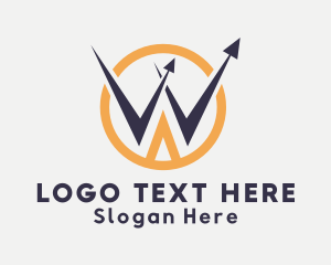 Trading - Trading Arrow Letter W logo design