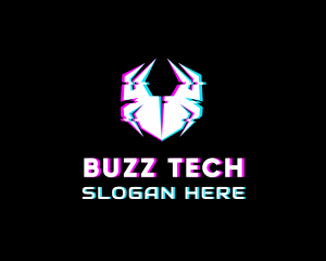 Bug - Spider Bug Glitch logo design