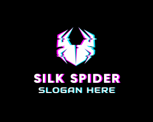 Spider Bug Glitch logo design