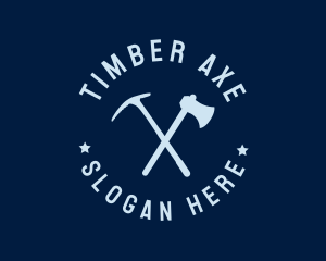 Hipster Axe Camp logo design