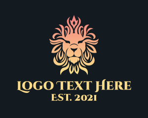 Crown - Luxury Lion King Crown logo design