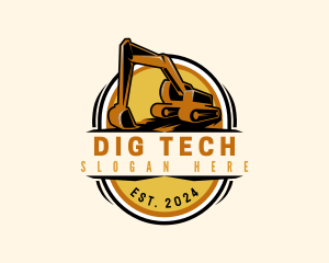 Excavator Digging Contractor logo design