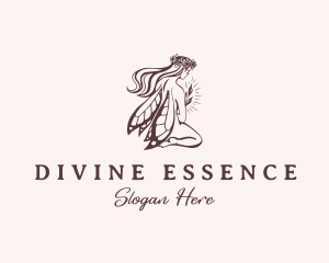 Deity - Beautiful Woman Fairy logo design