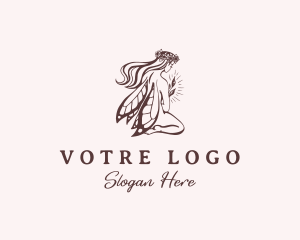 Beautiful - Beautiful Woman Fairy logo design