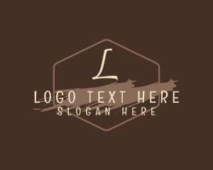Frame - Hexagon Paintbrush Cosmetics Boutique logo design