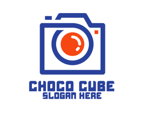 Blue Orange Camera Outline Logo