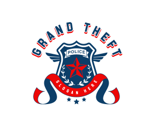 Police Hat - Sheriff Police Badge logo design