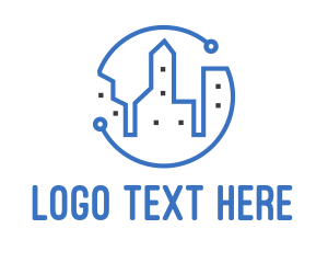 Tech - Tech City Buildings logo design