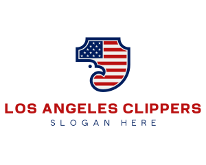 American Flag Eagle Shield Logo
