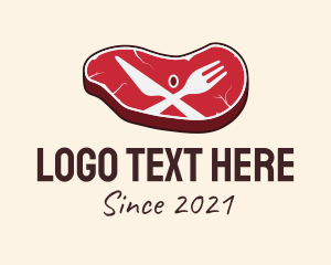 Meat Shop - Red Steak Dinner logo design