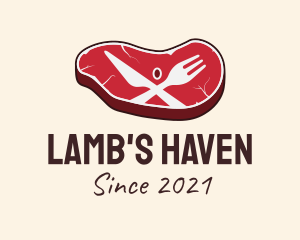 Lamb - Red Steak Dinner logo design