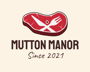 Mutton - Red Steak Dinner logo design