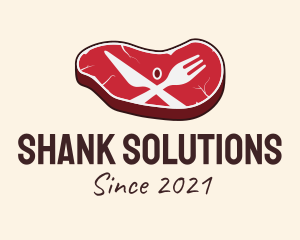 Shank - Red Steak Dinner logo design