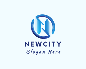 City Tower Letter N logo design