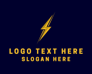 Energy - Lightning Electrical Power logo design