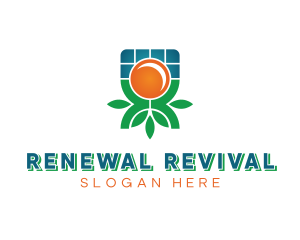 Renewable Solar Panel logo design