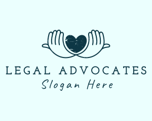 Heart Advocate Hand logo design