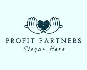 Heart Advocate Hand logo design