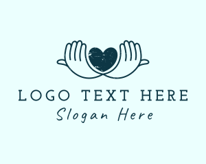 Heart - Heart Advocate Hand logo design