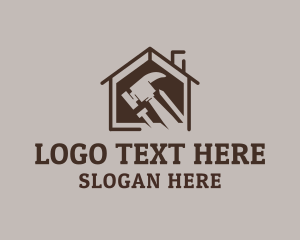 Handyman - House Building Tools logo design
